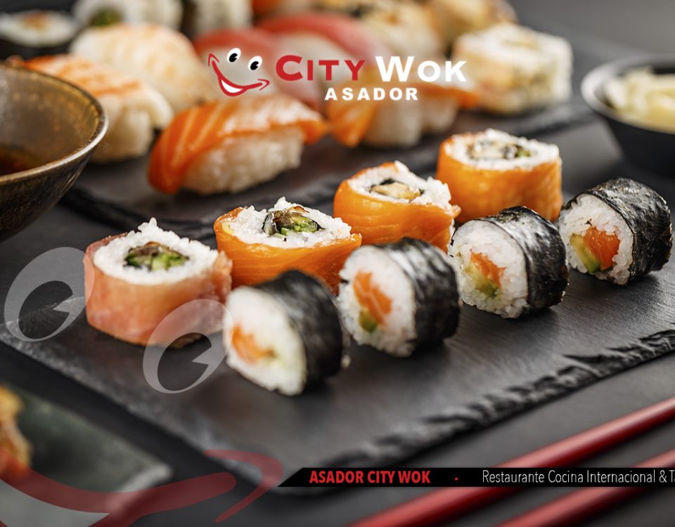 Prueba una gran variedad de tipos de sushi en City Wok Talavera